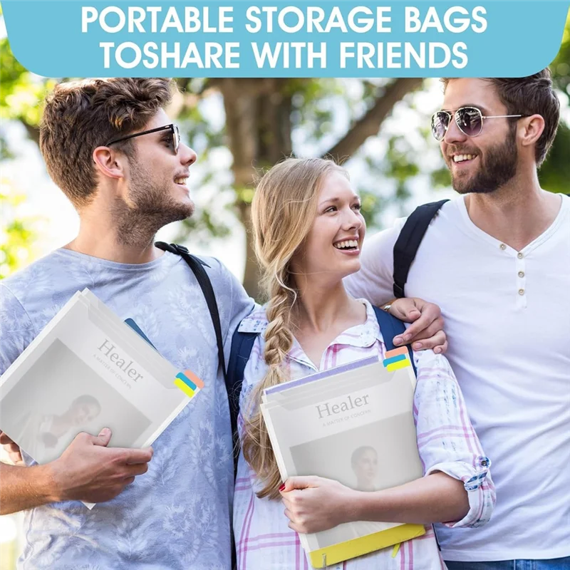 A13E-Scrapbook Paper Storage Organizer 12X12 Inch Clear Scrapbook Paper Organizer With Sticky Index Tabs Holds