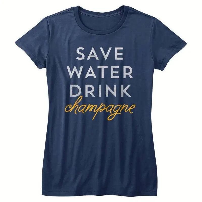 

Женская футболка цвета шампанского Drunk Society Save Water