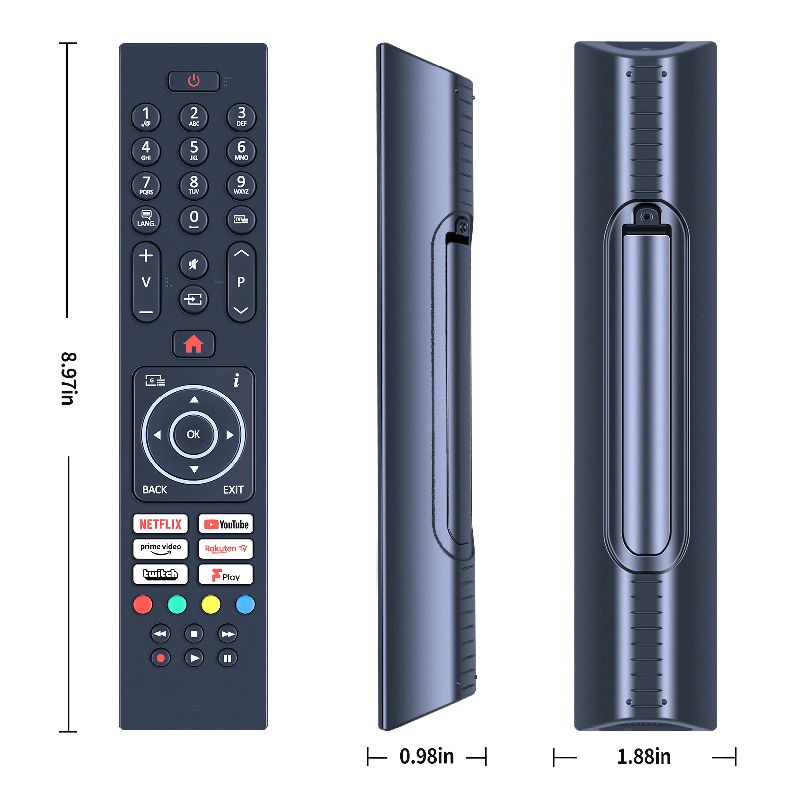 RC45137P Smart HD TV Fernbedienung für Logik/Nordmende/Techwood/Luxor LUX0143010 LUX0165005/01 L32SHE22 ARTX55UHD 65AO11UHD LED
