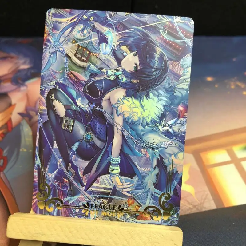 NEW Goddess Story Genshin Impact Beelzebul Nilou Yelan Lumine Homemade flash cards Game collection Birthday Christmas gifts