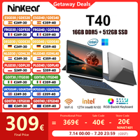 Ninkear T40 Laptop 2 in 1 Touch Screen Tablet Intel N100 14 Inch FHD 16GB DDR5 512GB SSD Computer Notebook Wifi 6 RGB Backlit