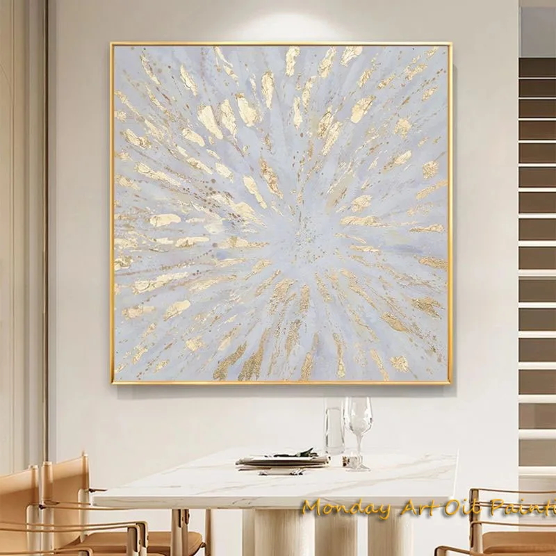 

Hand Painted Abstract Gloriously Radiant Oil Painting On Canvas Modern Wall Art Picture For Living Bedroom Home Decor Restaurant