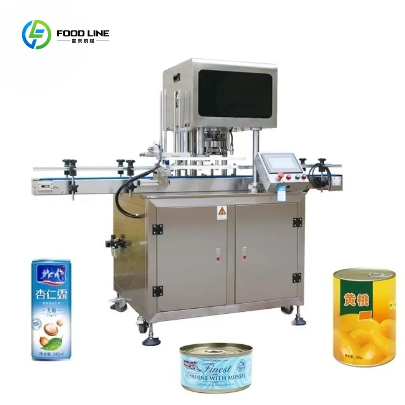 Industrial Canned Sealing Machine Fully Automatic Tin Seamer Pineapple Fruit Canning Machine SUS304 Stainless Food Sealer