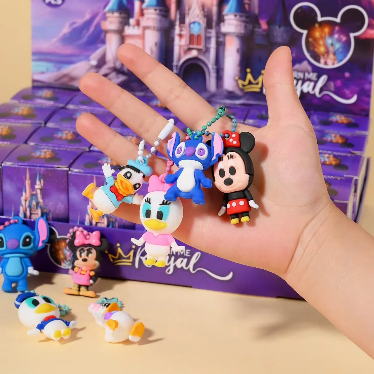 

Disney Stitch Anime Blind Box Figure Toys Cute Lilo Stitch Key Chain Mystery Box Toy Adult Christmas Birthday Gifts 24pcs/Set
