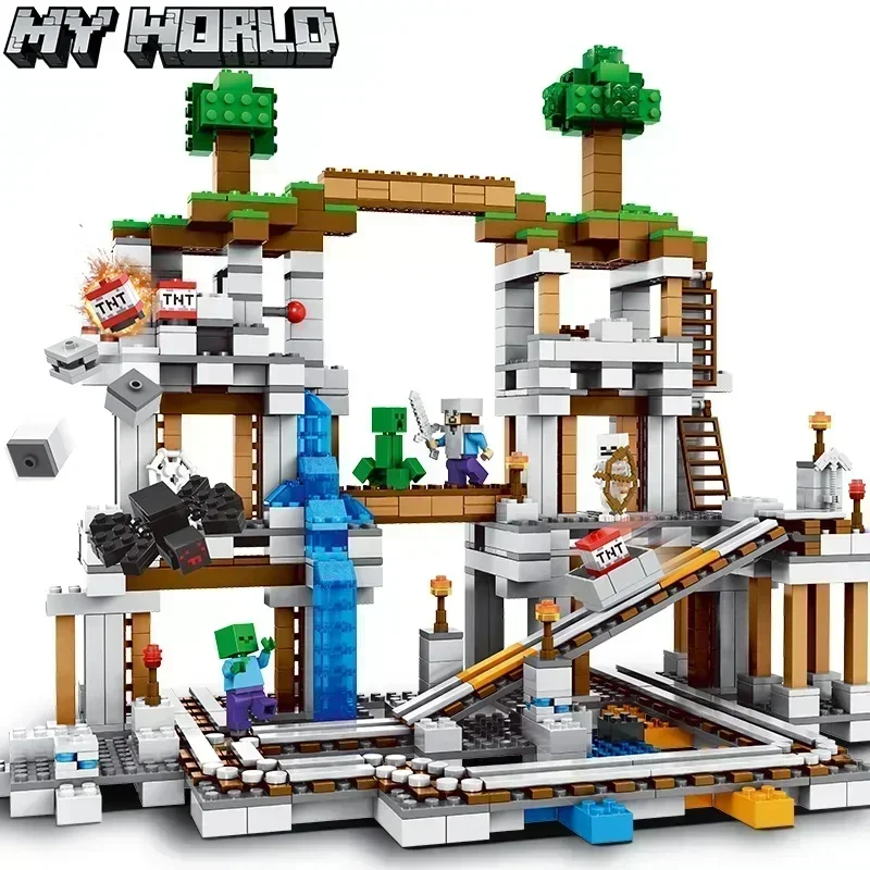 926pcs Compatible 21118 my world Dark World the mine Dark building block Toys for children Christmas Gift