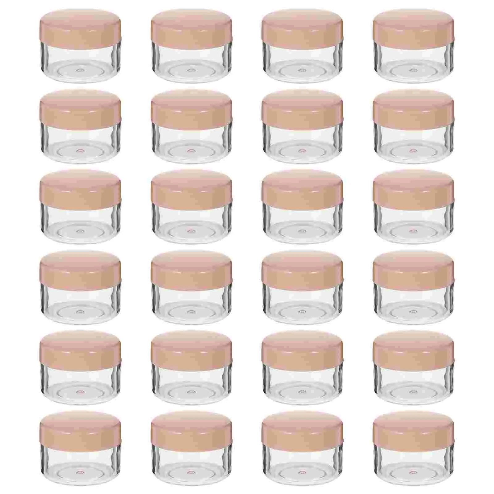 

24 Pcs Cream Bottle Portable Containers Round Lotion Bottles Travel Sample Boxes Facial Storage Empty Refillable