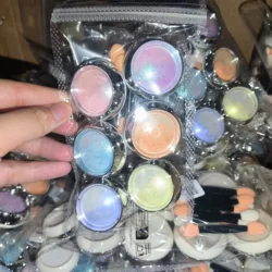 6Jars/Set Aurora Mermaid Nail Art Powder(with Brushes) Holographic Pearlescent Chrome Pigment Dust Chameleon DIY Nail Supplies &