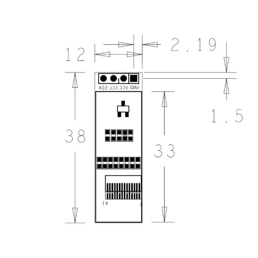 Módulo de Display LCD sobressalente OLED eletrônico, branco de alta resolução, 0.91 Polegada, 128x32, I2C, IIC, fácil instalação