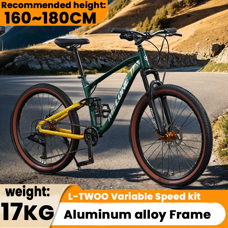 24/26inch Aluminum alloy Soft tail frame downhill Mountain bike 10speed off-road MTB Bicycle Full suspension locking front fork