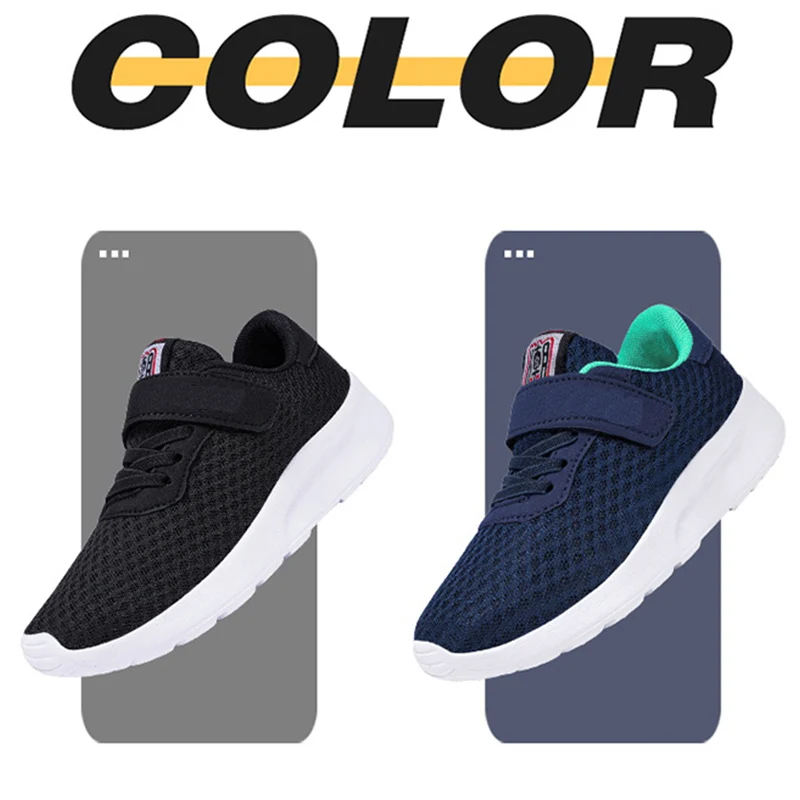 Sport Kinder Atmungsaktive Turnschuhe Jungen Sport Laufschuhe Bequeme Kinder Mädchen Freizeit Trainer Schule Mesh Walking Schuhe – Detail 2