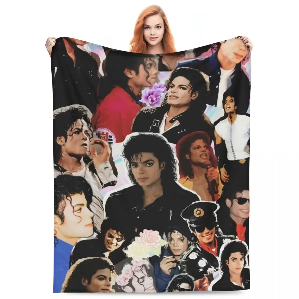 MJ M-Michaels King Of Pop Blanket J-Jacksons Photo Camping Flannel Throw Blanket Soft Durable Chair Customized Bedspread Gift