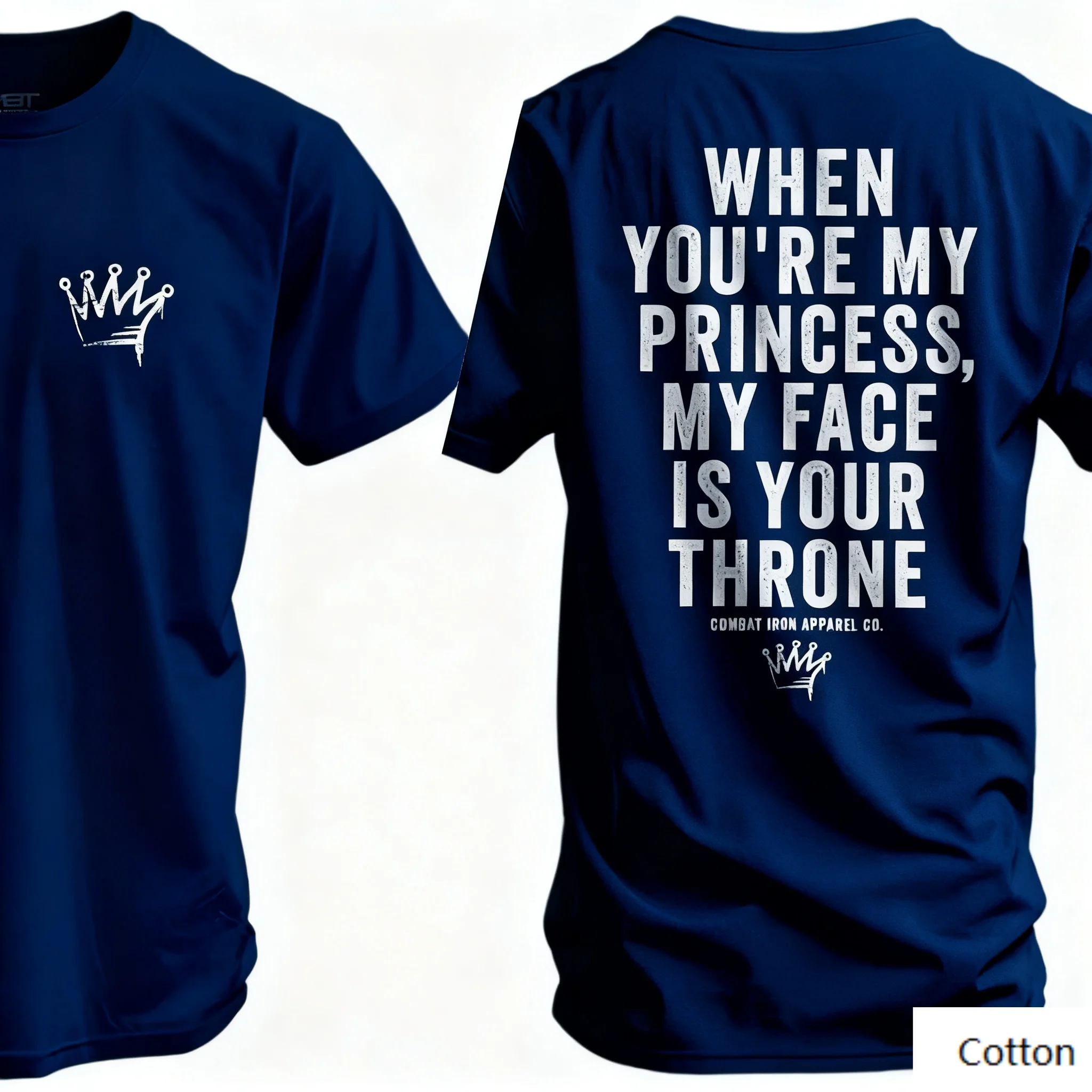 Ностальгическая хлопковая футболка с круглым вырезом Sweet «Love Vow» в стиле ретро — вдохновленный дизайн с короной и классической фразой