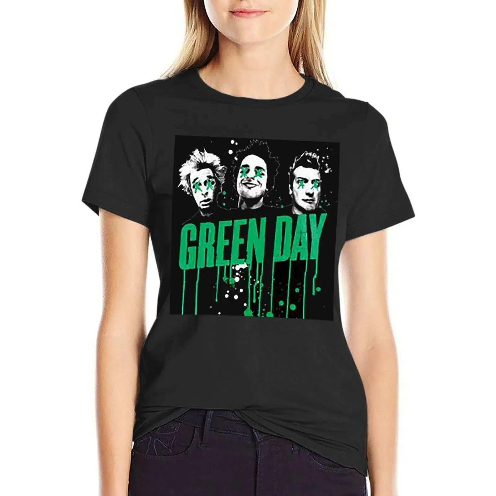

rr11 greenday T-Shirt new edition plus sizes heavyweights tops for Women