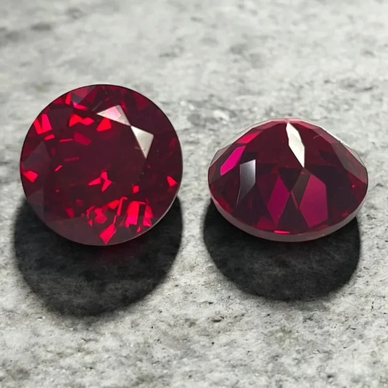 

High Quality Lab Grown Ruby Pigeon Blood Red Round Cut Charms Gemstones for DIY Jewelry Making Materials Selectable Certificate