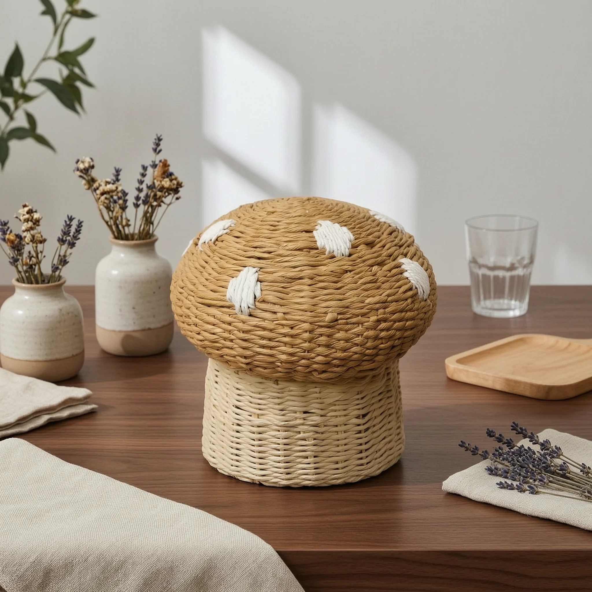fungus-shaped-basket-with-lid-handmade-fungus-shaped-storage-basket-rustic-adorable-for-children-nursery-playroom