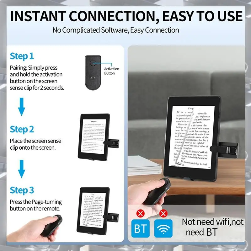 Hot Selling-Remote Control Page Turner Page Turner Clicker For Kindle Oasis Kobo Ereaders For Ipad Tablets Ebook Reader Accessor - Image 2