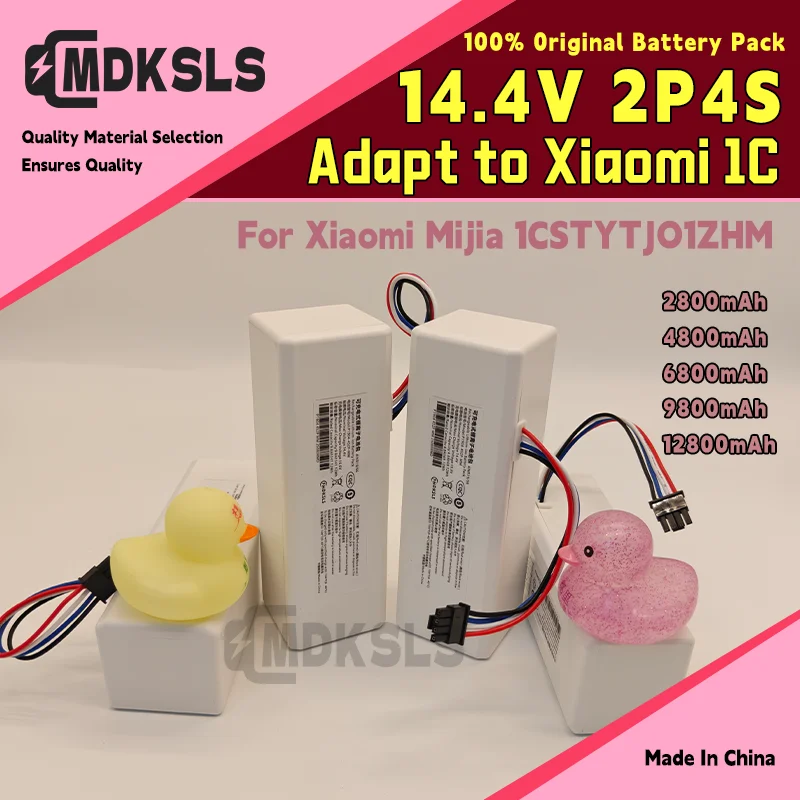 2026 New 14.4V 12800mah P1904-4S2P-MM Battery pack For Xiaomi Mijia 1C STYTJ01ZHM Robot Vacuum Mop Cleaner Accessories battery