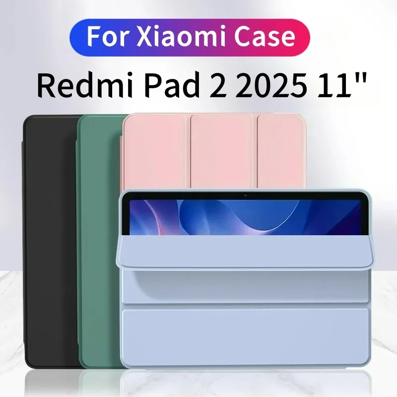 

Чехол для Redmi Pad 2, чехол с автоматической подставкой для планшета, чехол для Coque Xiaomi Redmi Pad 2 2025, 11 дюймов, магнитный смарт-чехол, аксессуары