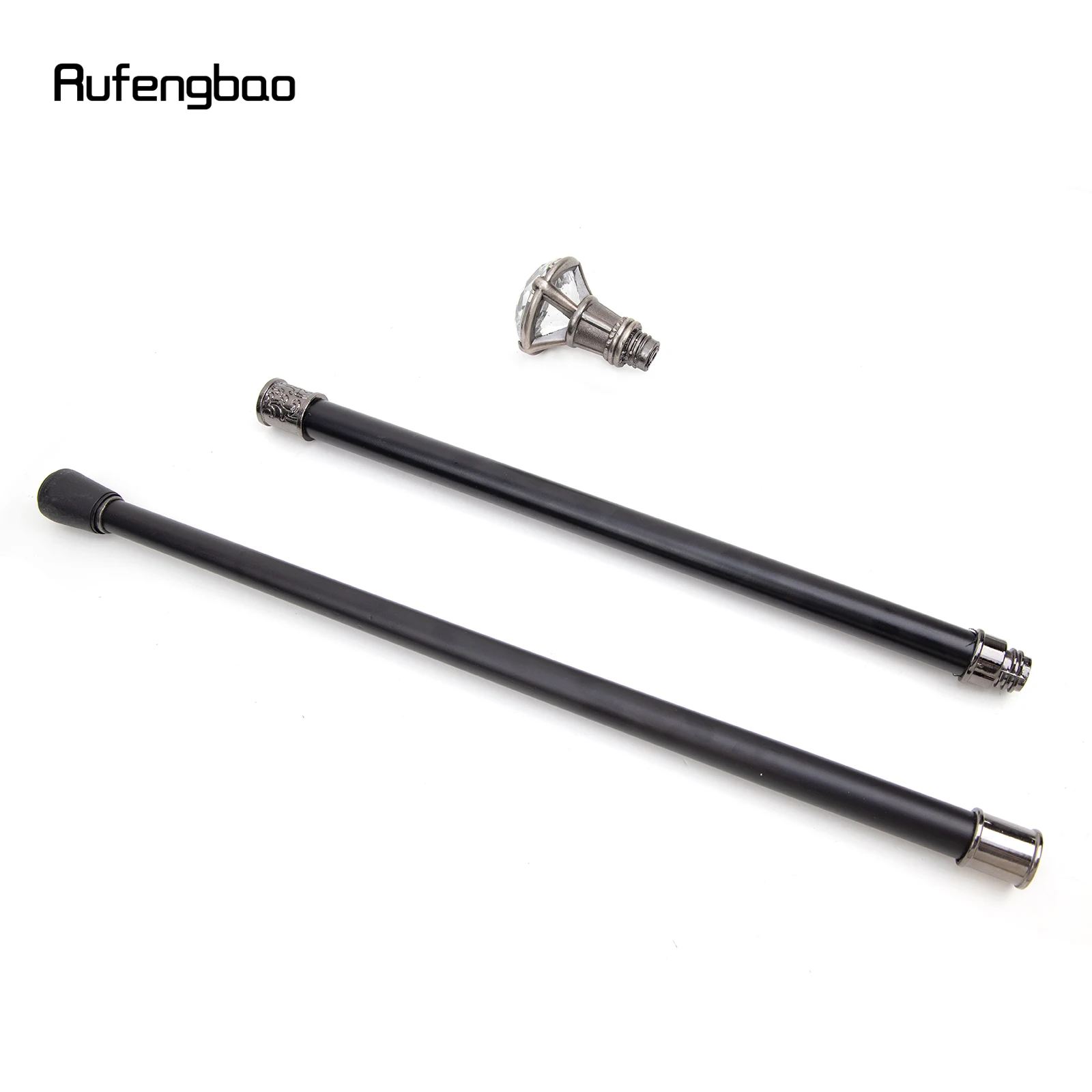 Diamond Type Walking Cane Fashion Decorative Walking Stick Gentleman Elegant Cosplay Cane Knob Crosier 93cm