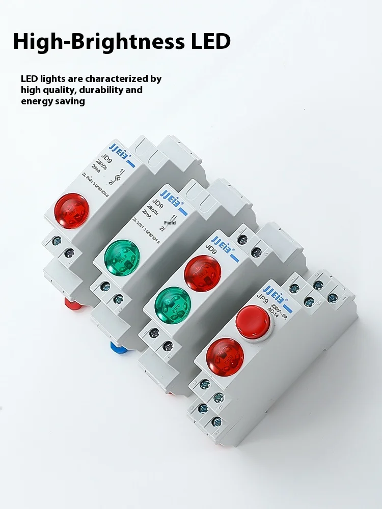 Rail-type Button Switch Indicator Light Self-reset 24v230v Self-locking Button C45 Rail Button Light