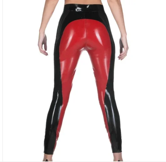 Latex Gummi Catsuit Damen Skinny Hose Gummi Ganzanzug Cosplay Sporthose Enge Culbwear 0,4 mm