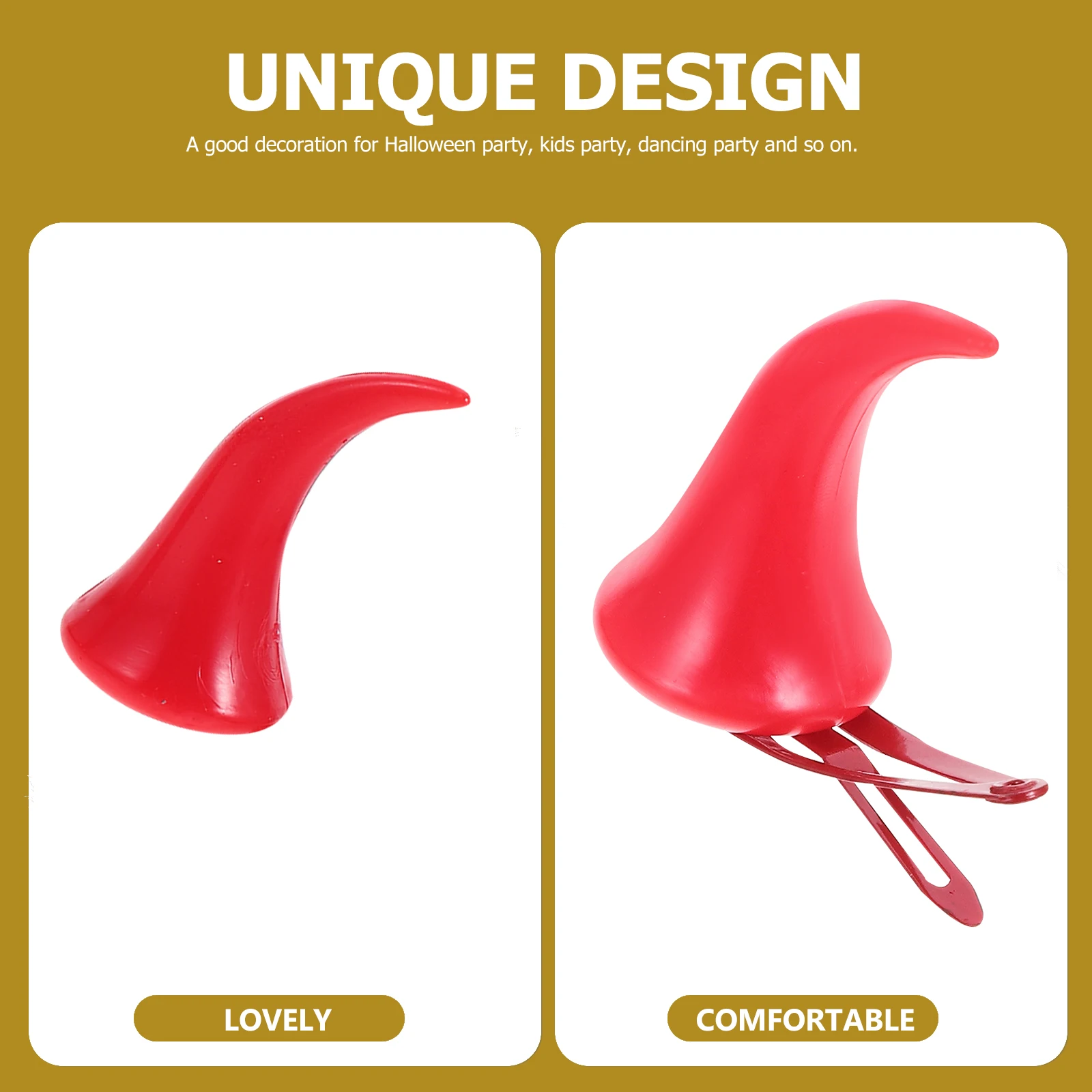 

Заколки для волос с красным рогом для Хэллоуина, головной убор, рождественские украшения, женские заколки, аксессуар