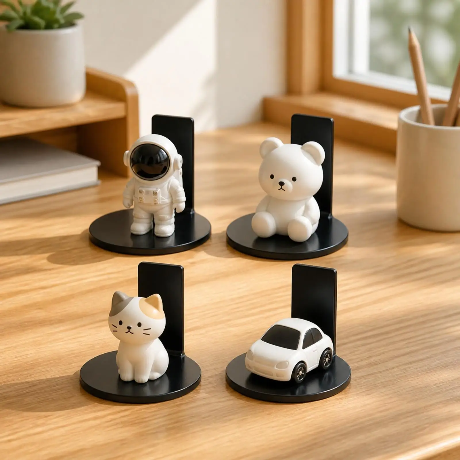 Acrylic Showcase Stand for Small Collectibles 4 Piece Set Clear Display Riser for Model Kit and Toy Display