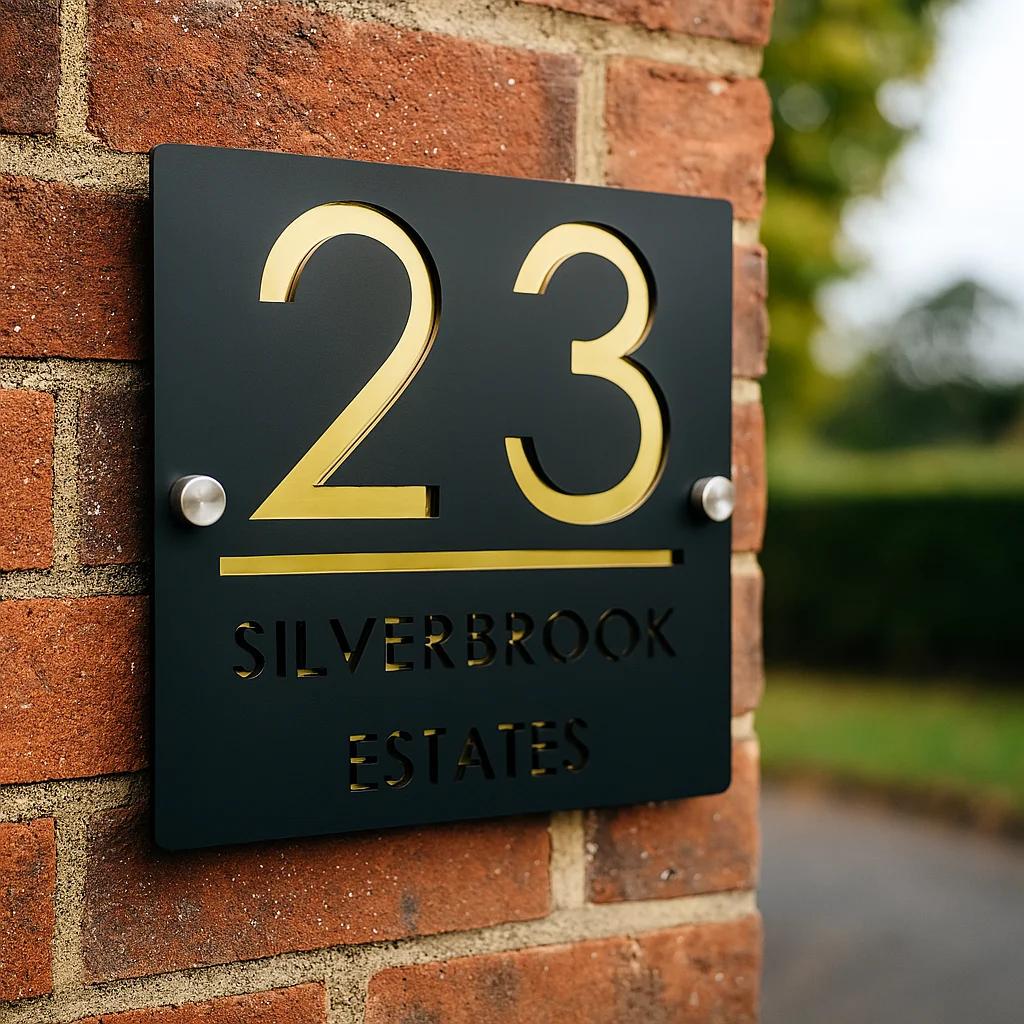 

Современная 3D акриловая вывеска с номером дома, изготовленная на заказ лазерная дверная табличка, уличная плавающая адресная табличка, домашняя квартира, отель, улица