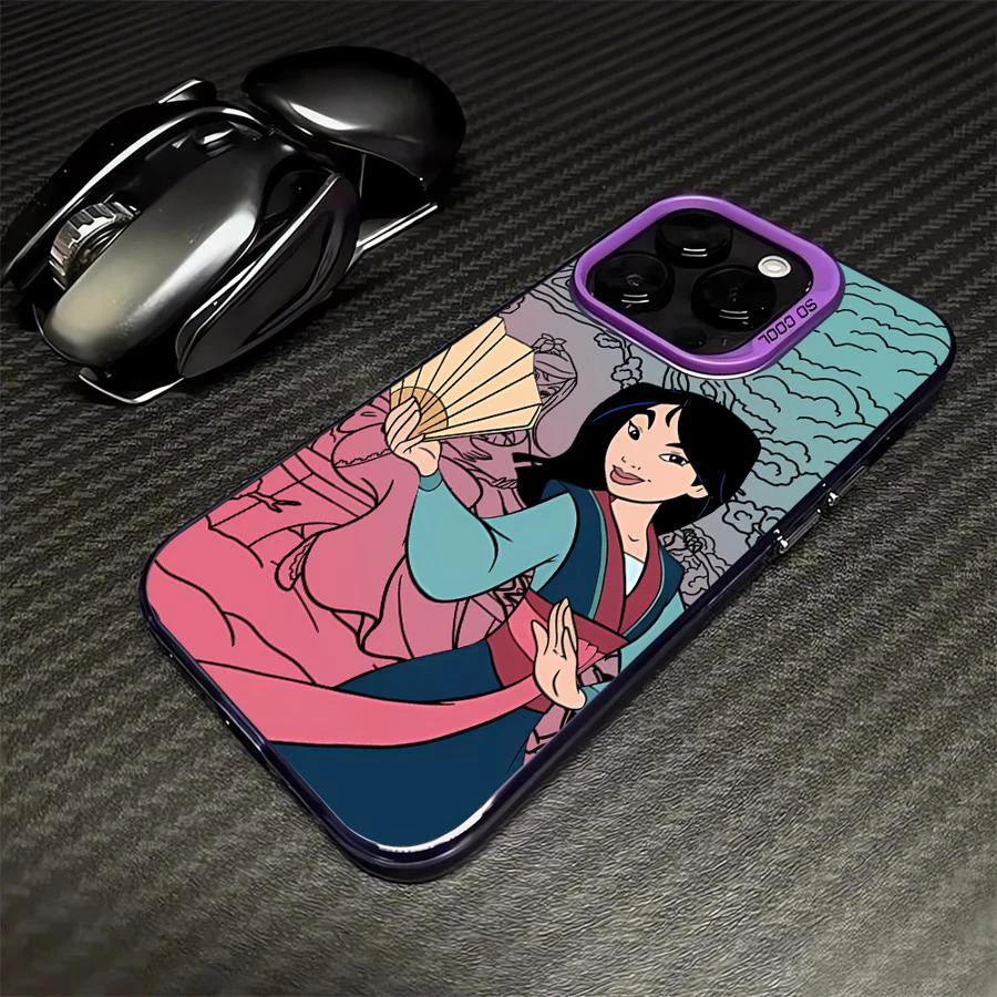 مولان الأميرة التدرج قضية الهاتف لسامسونج غالاكسي S25 S24 S23 S22 S21 S20 نوت 20 FE الترا زائد 4G 5G مكافحة سقوط ماتي غطاء