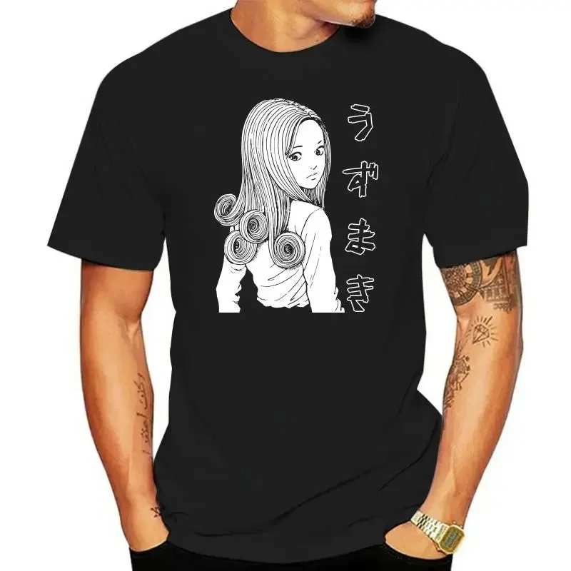 Uzumaki junji ito japanische horror manga männer t-shirt t-shirts 2020 modus uzumaki kirie goshima schwärmt hemd