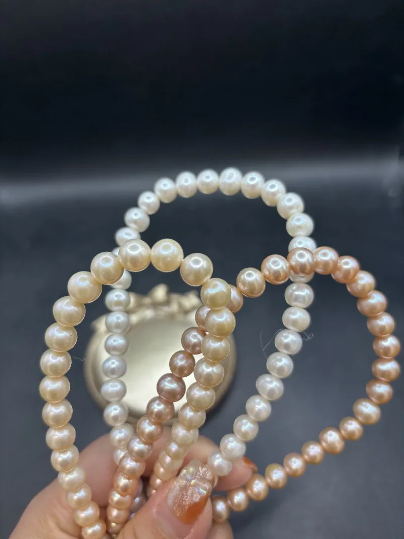 

Natural Pearl 4A+ Quality Real Freshwater Pearl Strand White Round Loose Pearl Beads For DIY Bracelet Necklace Jewelry Making