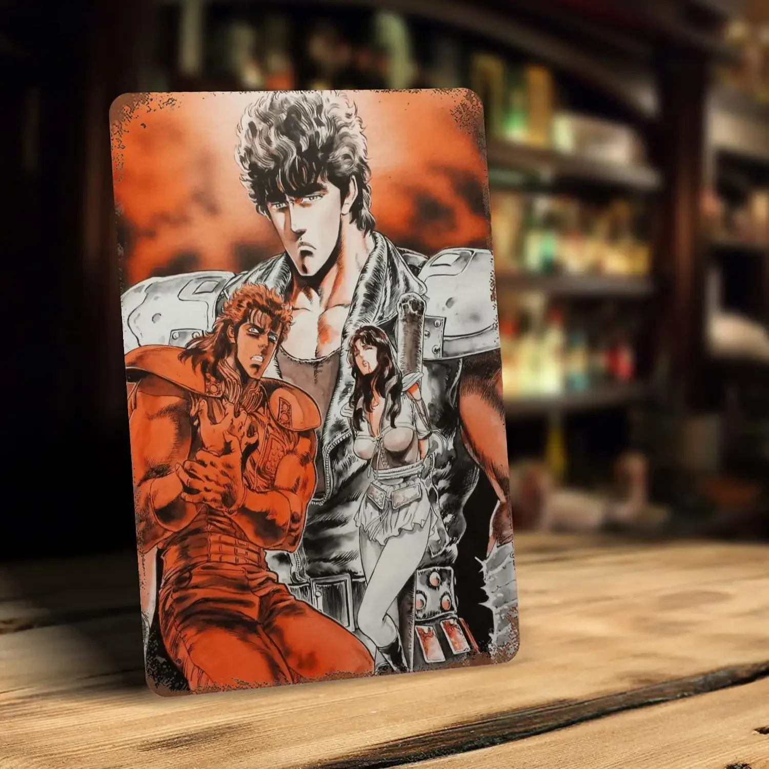 hokuto no ken Metal Signs wall decor Vintage Tin Signs Captain Metal Poster Decor for Bar Pub Club Wall Decoration