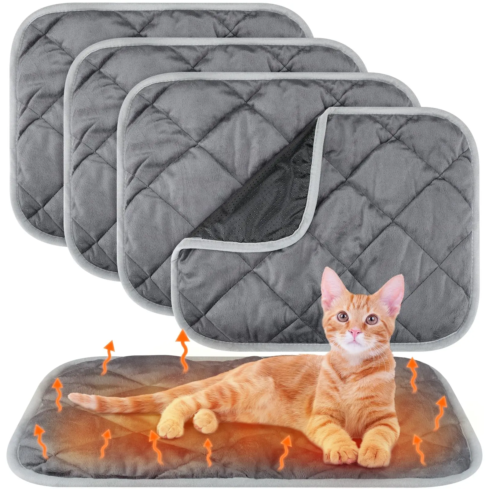 ใหม่ Self-heating Dog Pad ในฤดูหนาวไม่มีไฟฟ้าแมวเครื่องทําความร้อน Mats สัตว์เลี้ยงสําหรับ Sleeping & Playing ผ้าห่มเครื่องล้างทําความสะอาดได้ Soft Mat