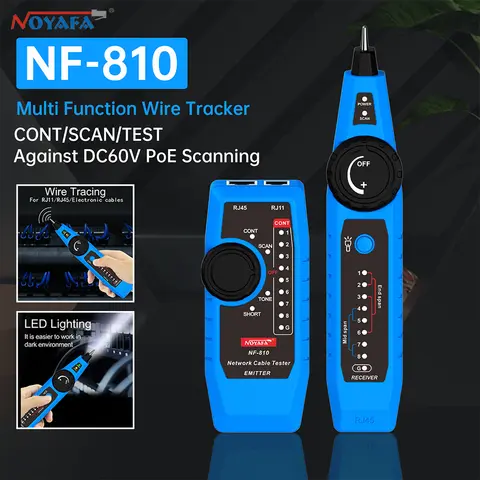 NOYAFA NF-810 네트워크 케이블 테스터 와이어 추적기 Rj11 Rj45 Cat5 Cat6 전화 추적기 와이어 케이블 Lan 라인 파인더