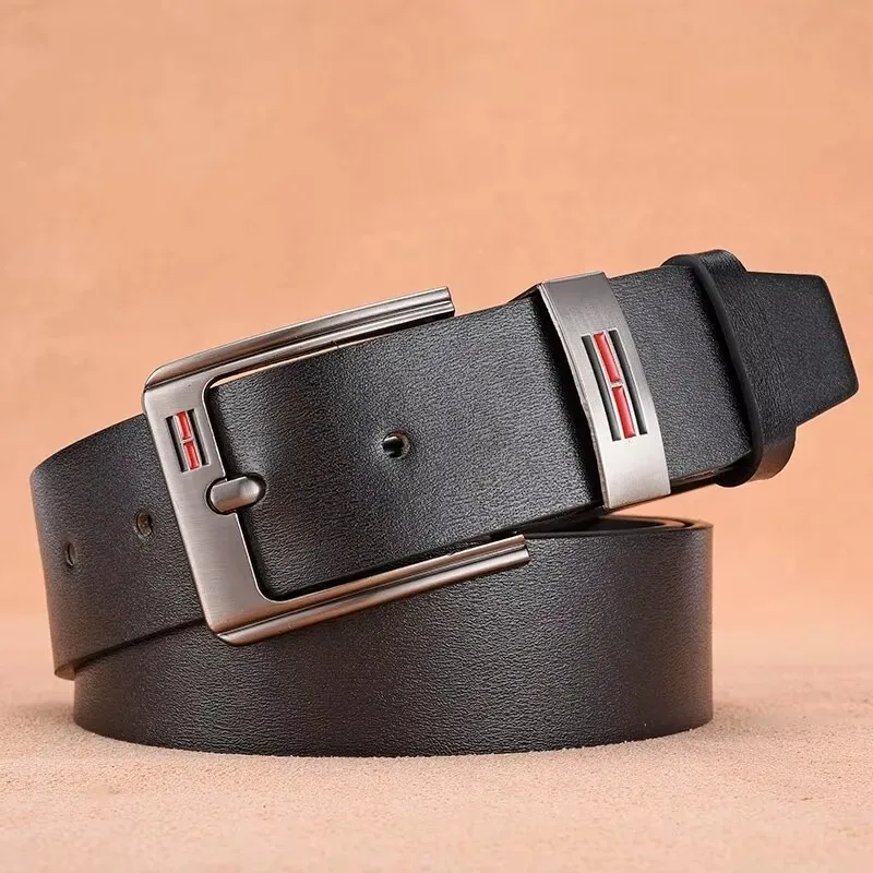 Modischer, lässiger, luxuriöser Herren-Gürtel mit Metall-Dornschließe, hochwertiger PU-Ledergürtel in Übergröße – vielseitig einsetzbar für Jeans, Arbeits- und Freizeitkleidung – Detail 5