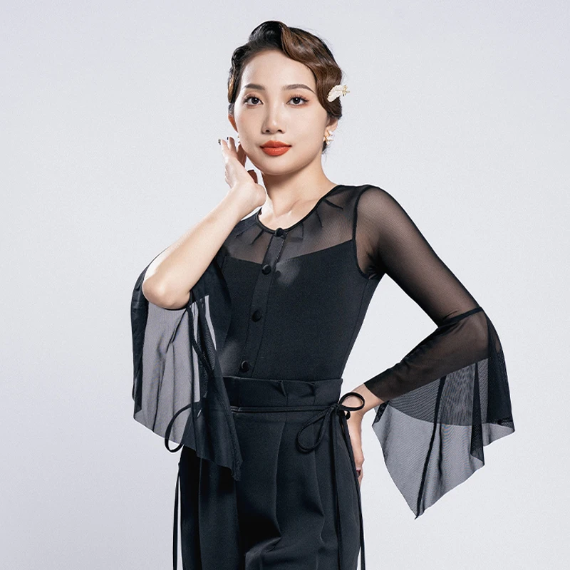 

Women Bat Sleeves Modern Dance Tops Waltz Adults Latin Dancing Top Ballroom Dance Competition Clothes Practice Wear DWY8941