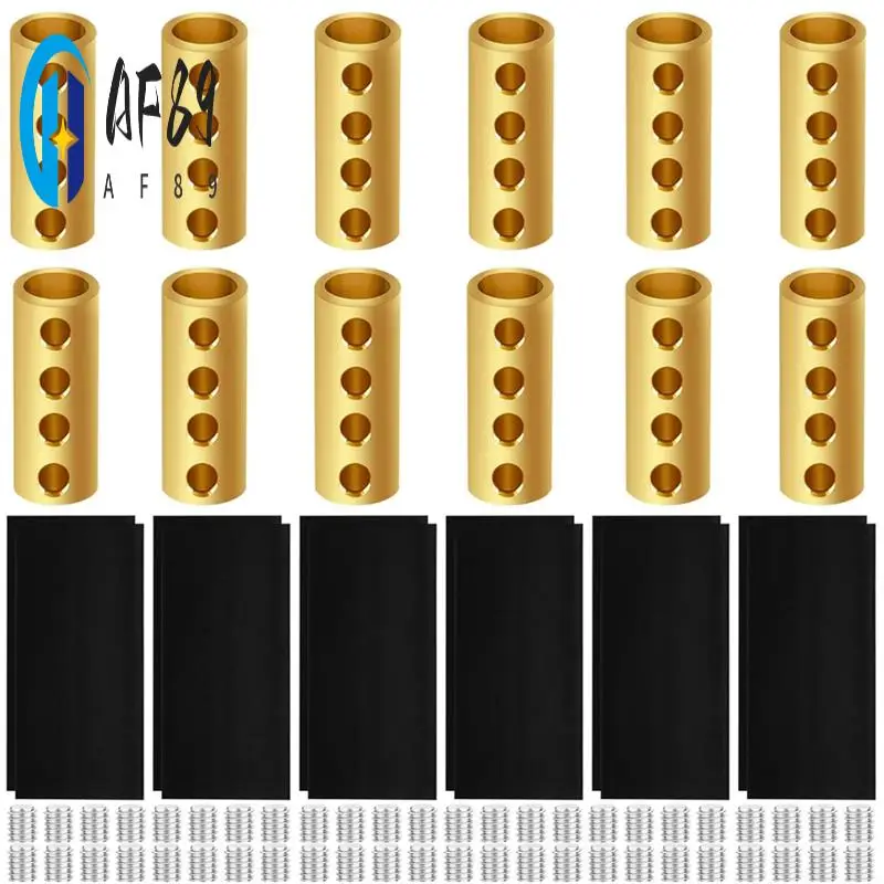 

AF89-12 шт., комплект гаек для соединителя проводов 6 AWG, разъемы для электрических проводов 80A, комплект для подключения подземных проводов для промышленности проводки