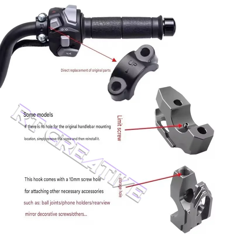 Multifunctional Handlebar Hook Master Cylinder Extension Hanger Storage Rack For VOGE CU250 CU525 CU625