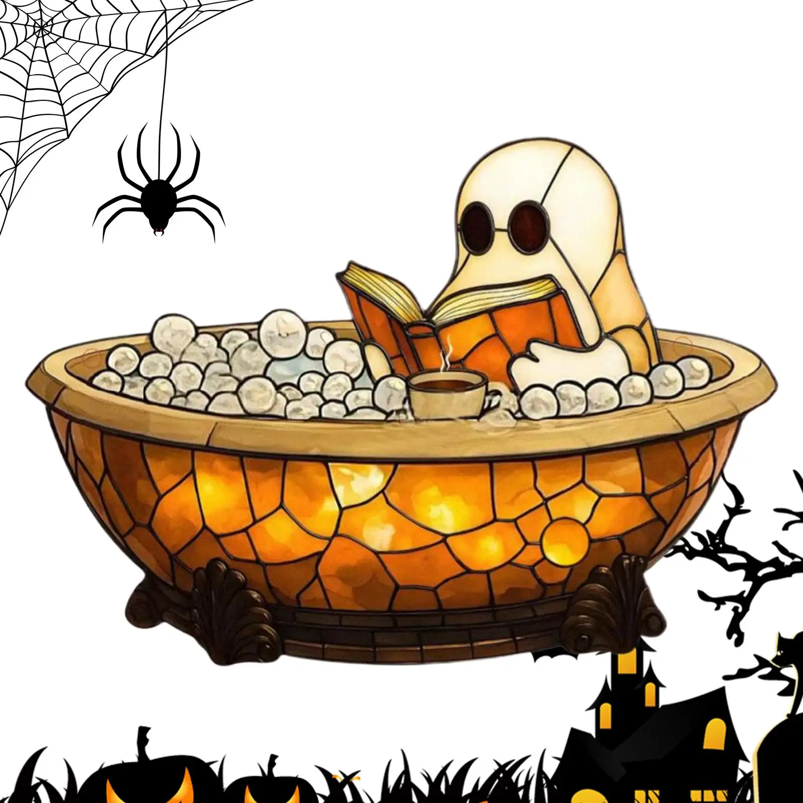 

Ghost Bubble Bath Light 2025 New Halloween Ghost Bubble Bath LED Lamp Cute Ghost Night Light Halloween Party Decoration