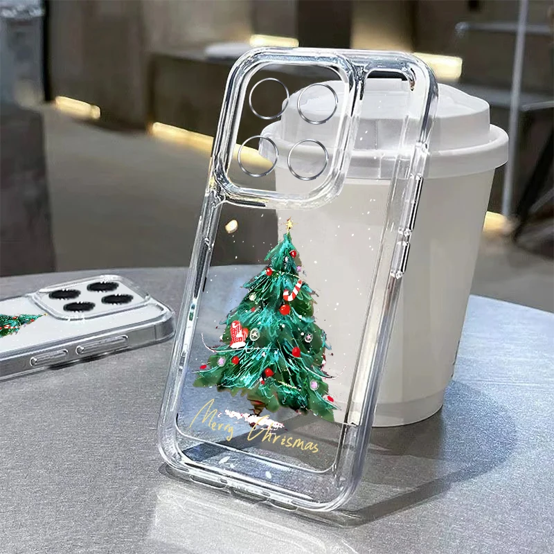 Weihnachtsbaum-Geschenk-Silikon-Handyhülle für Xiaomi Redmi Note 14 Pro Plus 5G 14 13 12 11 Pro 4G 13C 14C 4G stoßfeste Softcover