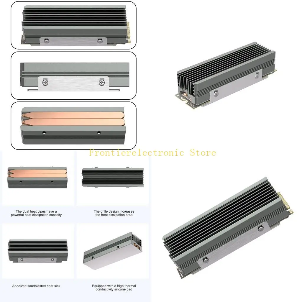 

G8DB High Performances Aluminum M.2 2280 SSD Heatsink Coolers With Thermals Silicone Pad For PC NVME Satas M.2 SSD Cooling