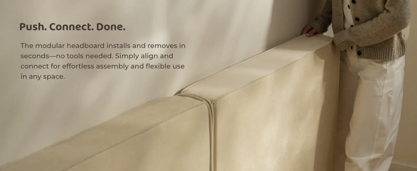 6 inch thickness extra-wide foam headboard with cloud-comfort softness