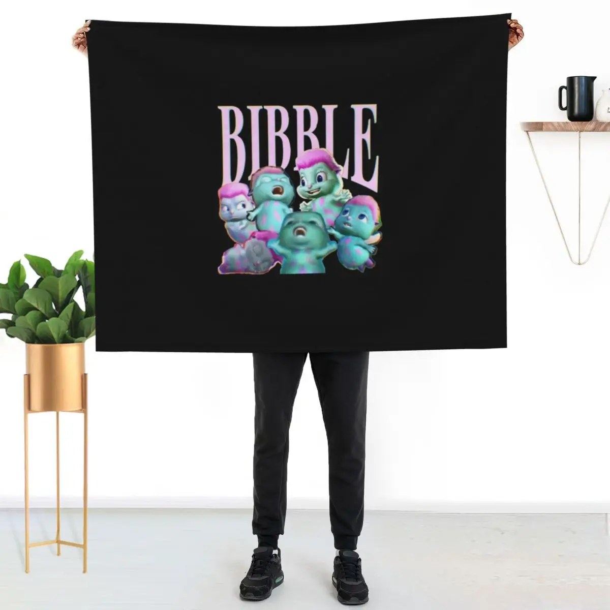 

Bibble - Collage Throw Blanket Cozy Warm Blanket for Bed Room Decor