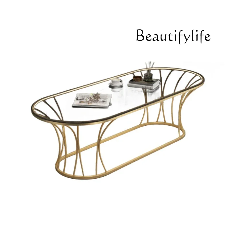 

Q Glass With Lamp Coffee Table Minimalist Nordic Living Room Luxury Side Table Designer Modern Mesa De Centro Sala Home Furnitur