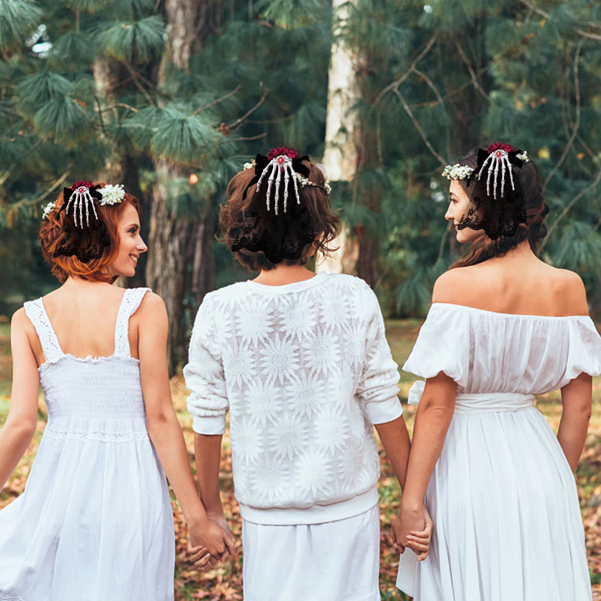 

Брошь-булавка с черным бантом для волос, маскарадная повязка на голову, зажим, декор для Хэллоуина, маскарада, головной убор, аксессуар для косплея