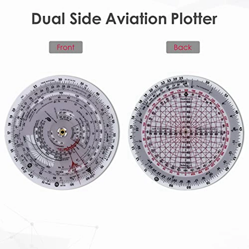 航空輸送トレーニングに使用されるスライドルール、プロッター、E6B-R、1個