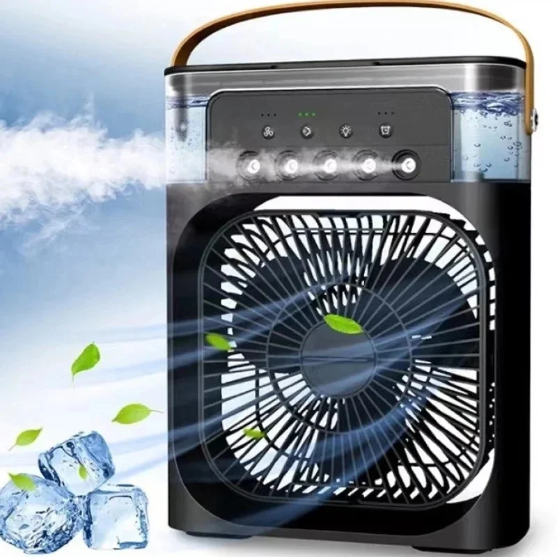 Portable 3 In 1 Fan AIr Conditioner Household Small Air Cooler LED Night Lights Humidifier Air Adjustment Home Fans Dropshipping