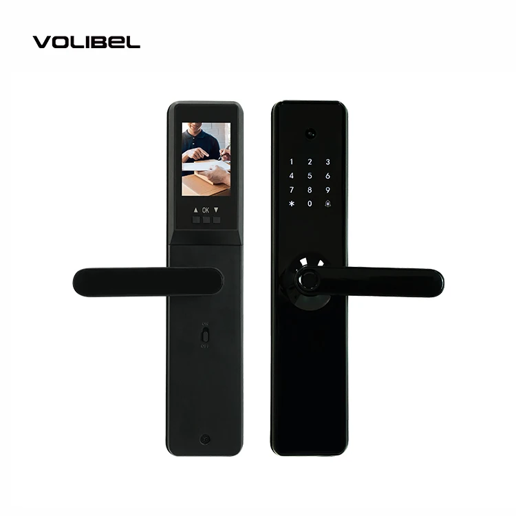 High Quality Anti-theft Security Fingerprint Tuya APP WIFI Remote Unlock 6068 Mortise Smart Lock With Camera