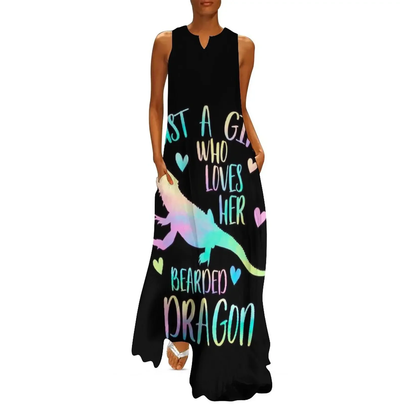 

Just a Girl who loves her Bearded Dragon Long Dress women's clothing summer 2025 novelties Bride dresses prom dresses Dress