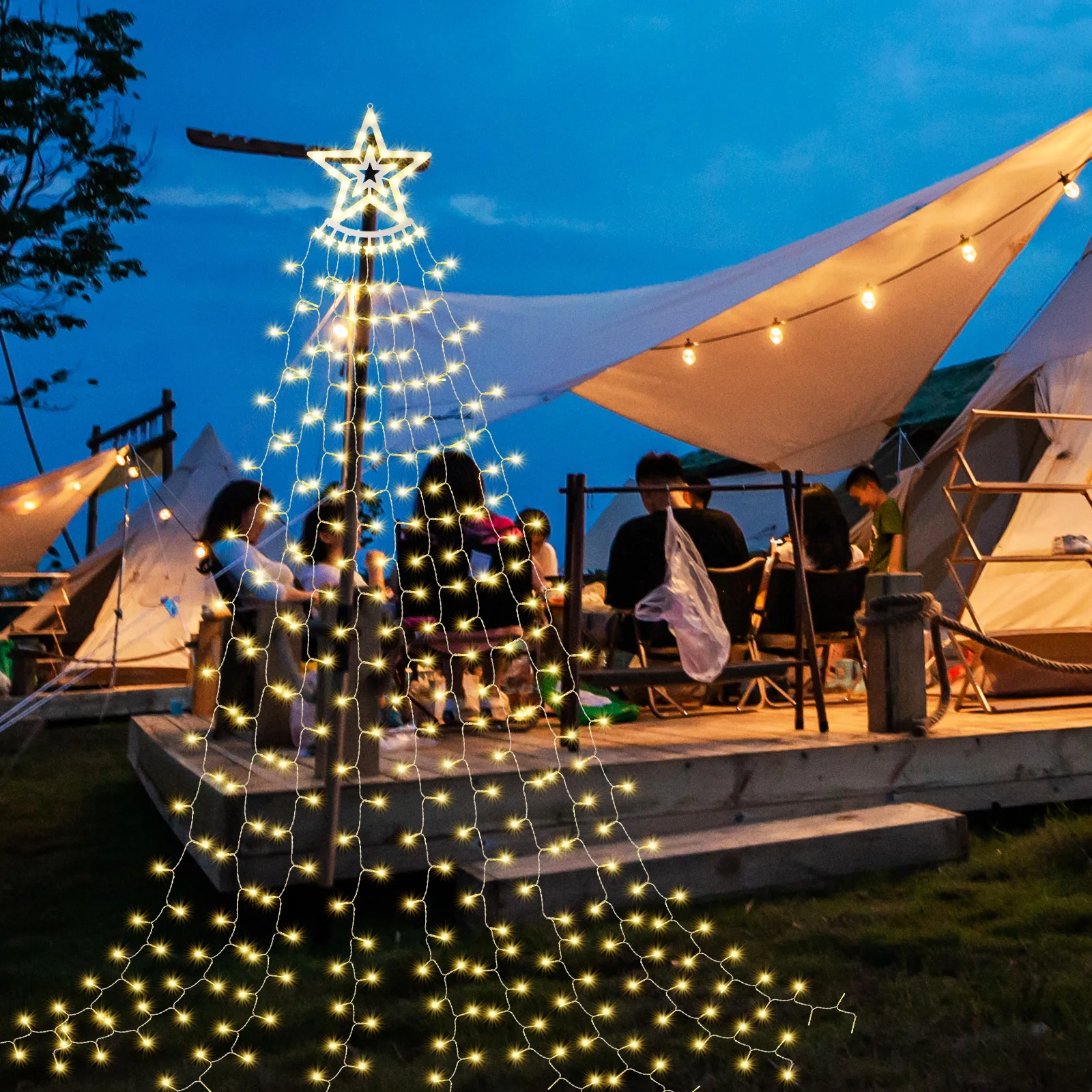 350 LED عيد الميلاد ستار شلال ضوء في الهواء الطلق شجرة عيد الميلاد ساحة معلقة أضواء الزخرفية عطلة أضواء الزخرفية في الهواء الطلق